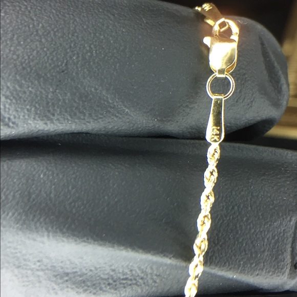 14ky emerald and diamond pendent - Picture 6 of 7